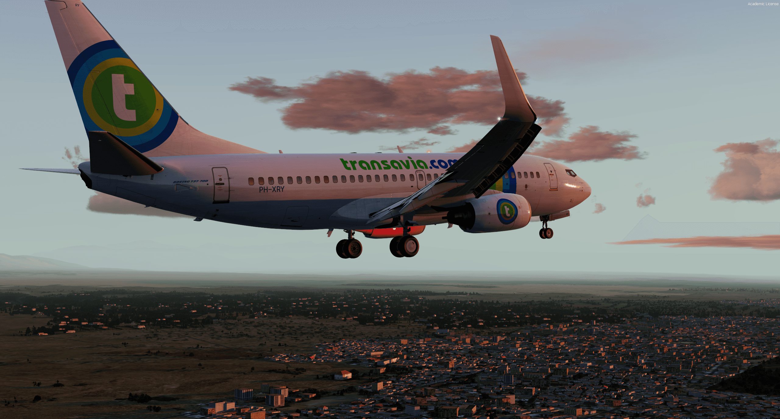 Transavia B737-700 final Marrakech GMMX