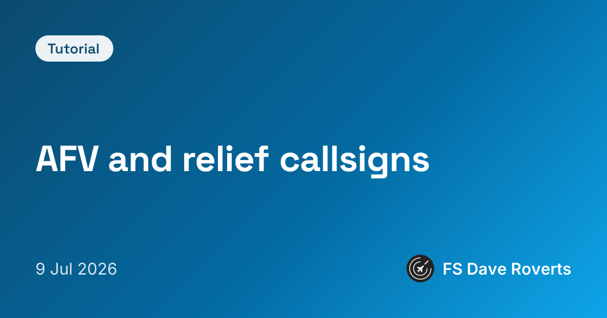 AFV and relief callsigns